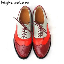Высококачественная Брендовая обувь г., женская обувь из натуральной кожи, большие размеры 10,5, винтажные туфли на плоской подошве женские оксфорды ручной работы с круглым носком