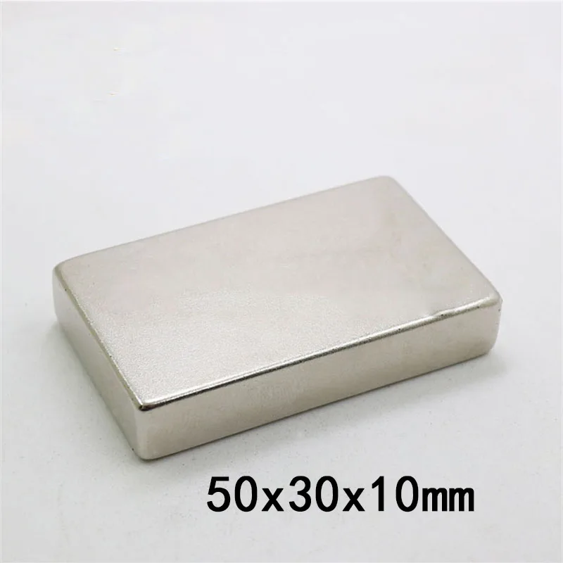 

1pcs Super Strong 50 x 30 x10 mm Block Bar Magnets Rare Earth Neodymium N35 Permanent magnet 50*30*10 Square magnet 50x30x10mm