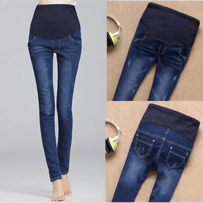 Plasticidad baños llamada Pantalones vaqueros de maternidad para mujeres embarazadas, ropa de  maternidad para embarazadas, color azul, 2017|maternity jeans  pants|maternity jeanspants for pregnant - AliExpress