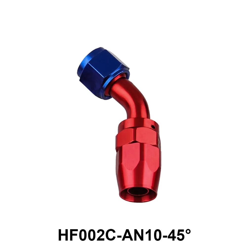 Универсальный 4 6 8 10 12 масляный/топливный/поворотный шланг алюминиевый фитинги адаптер масляный многоразовый штуцер конец шланга 4 градуса - Цвет: HF002C