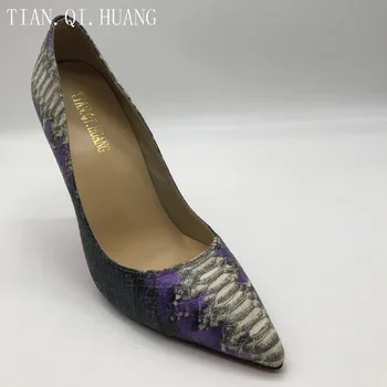 

New Style Women Genuine leather Pumps Fashion Design High Heels Shoes High Quality Casual Shoes