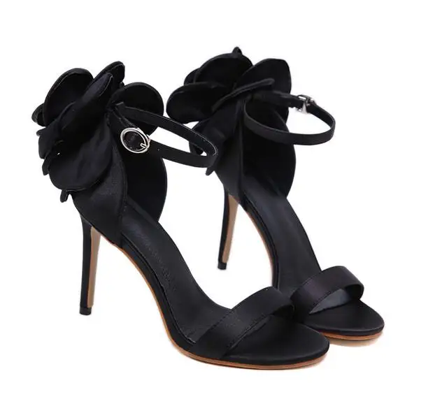 Летние женские босоножки с большим бантом-бабочкой туфли на высоком каблуке-шпильке пикантные туфли-лодочки с ремешком на щиколотке для вечеринки и свадьбы Размеры 35-40 - Цвет: Черный