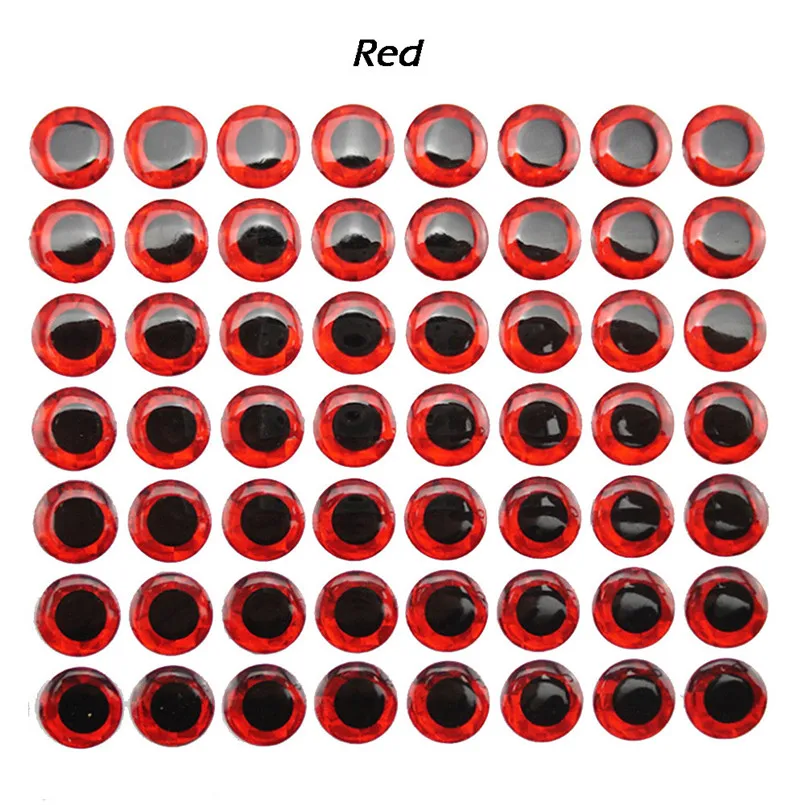 Fishing Lure Simulation Bait Eye 5mm Epoxy Round 3D Fisheye Road Colorful Fishing Lure Accessories pescaria isca #4S11 (1)