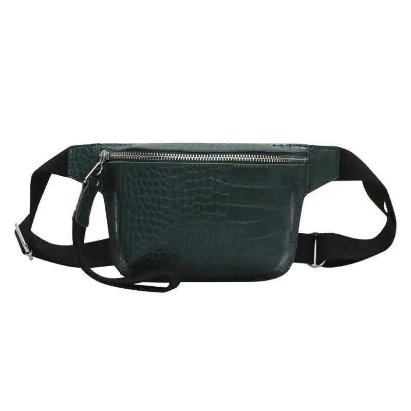 Женские сумки на пояс с узором «Аллигатор»; кожаные нагрудные сумки; Разноцветные сумки-мессенджеры; нагрудная сумка; клатч; Bolsas Feminina - Цвет: Зеленый
