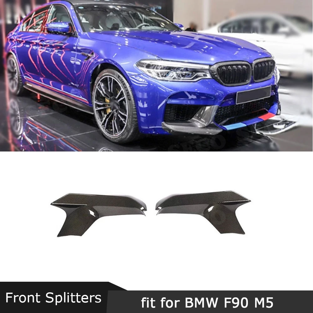 5 серии углеродное волокно Передние Губы Cupwing закрылки фартуки для BMW F90 M5 FRP MP стиль головы бампер верхняя сторона сплиттеры