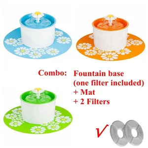 Автоматический кошачий фонтан для домашних животных диспенсер для воды большой пружинный питьевой Чаша Кошка автоматическая подача питья фильтр 1.6л 3 цвета - изображение