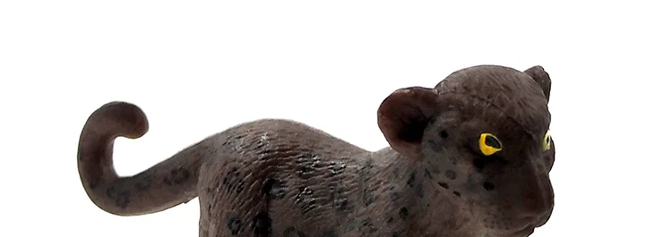 Имитация мини детская черная леопардовая фигурка Гепард фигурка животного модель домашнего декора миниатюрное украшение для сада в виде Феи аксессуары