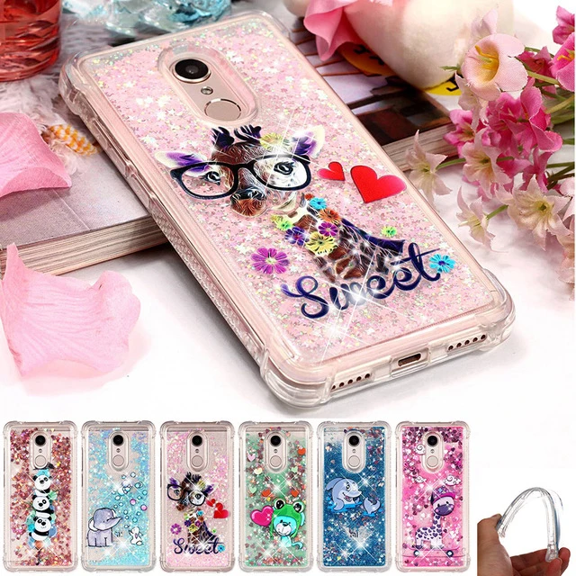 

Case sFor Redmi 4X 4A 5 Plus Note 4 5A Glitter Quicksand Dynamic Liquid Soft Cover Fundas For Xiaomi 5X Mi 5X B31