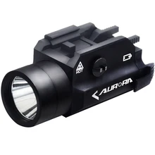 Охотничий оптический светодиодный фонарик, пистолет для ружья, 4 режима освещения, включает стробоскоп 20 мм, аксессуары для быстрого крепления на рельсах