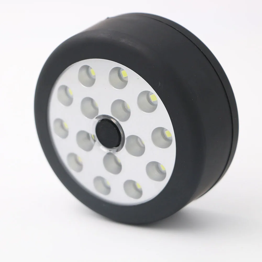 Novel Portable COB 15 LEDs Flashlight Magnetic Working Light Folding Hook Round Lamp Torch Linternas Shipping | Освещение
