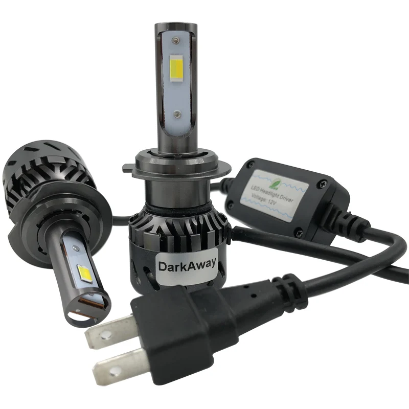 

DarkAway 3 Colors H7 H8 H9 H11 9005 9006 H27 H1 H3 H4 LED Bulbs 60W 8000lm Mini Car Headlight Auto Far Low Fog Light Yellow 12V
