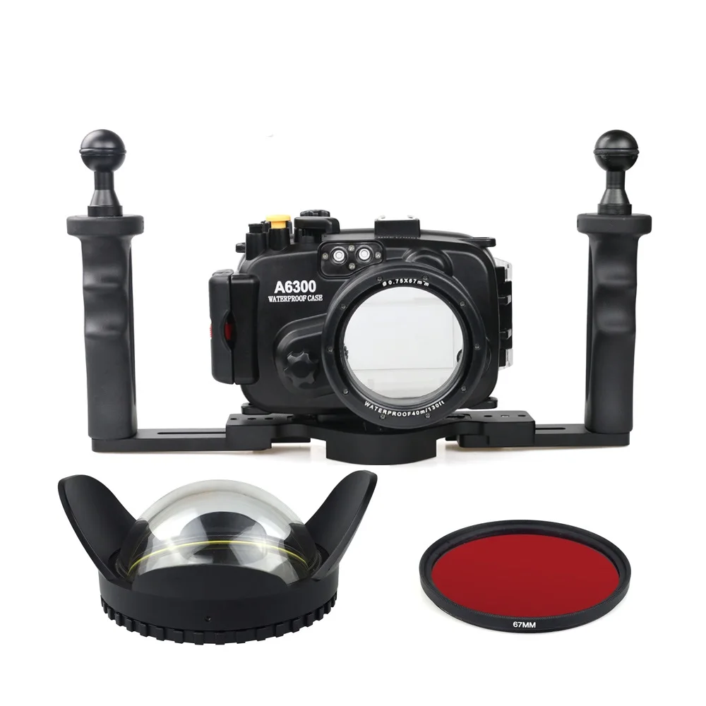 40m/130ft Waterproof Underwater Camera Housing Case for A6300 16 50mm