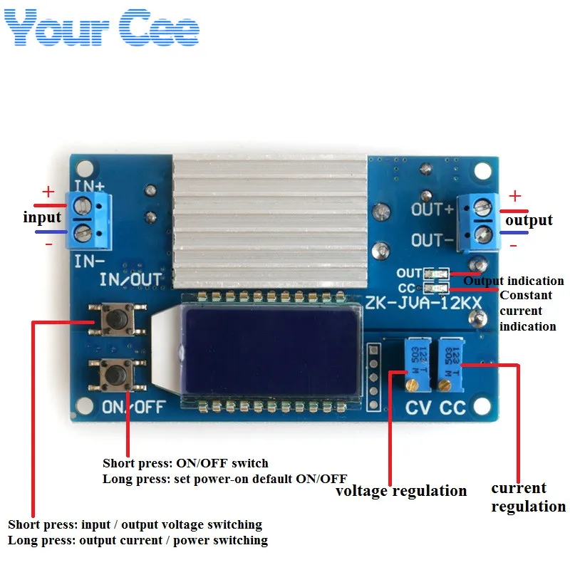12A 160W DC-DC moduł obniżający regulowany buck moduł zasilający z cyfrowym wyświetlaczem LCD stałe napięcie stały prąd 12A 160W DC-DC moduł obniżający regulowany buck moduł zasilający z cyfrowym wyświetlaczem LCD stałe napięcie stały prąd