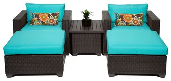 

Patio Furniture 5 Piece Outdoor Wicker Patio Sofa Lounge Set