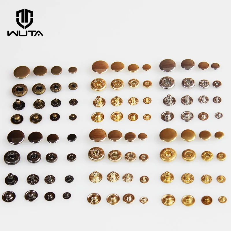 

WUTA 20set Solid Brass Snap Fasteners Metal Snaps Button Press Studs DIY Leather Craft Tools Sewing Accessories 8/10/12.5/15mm