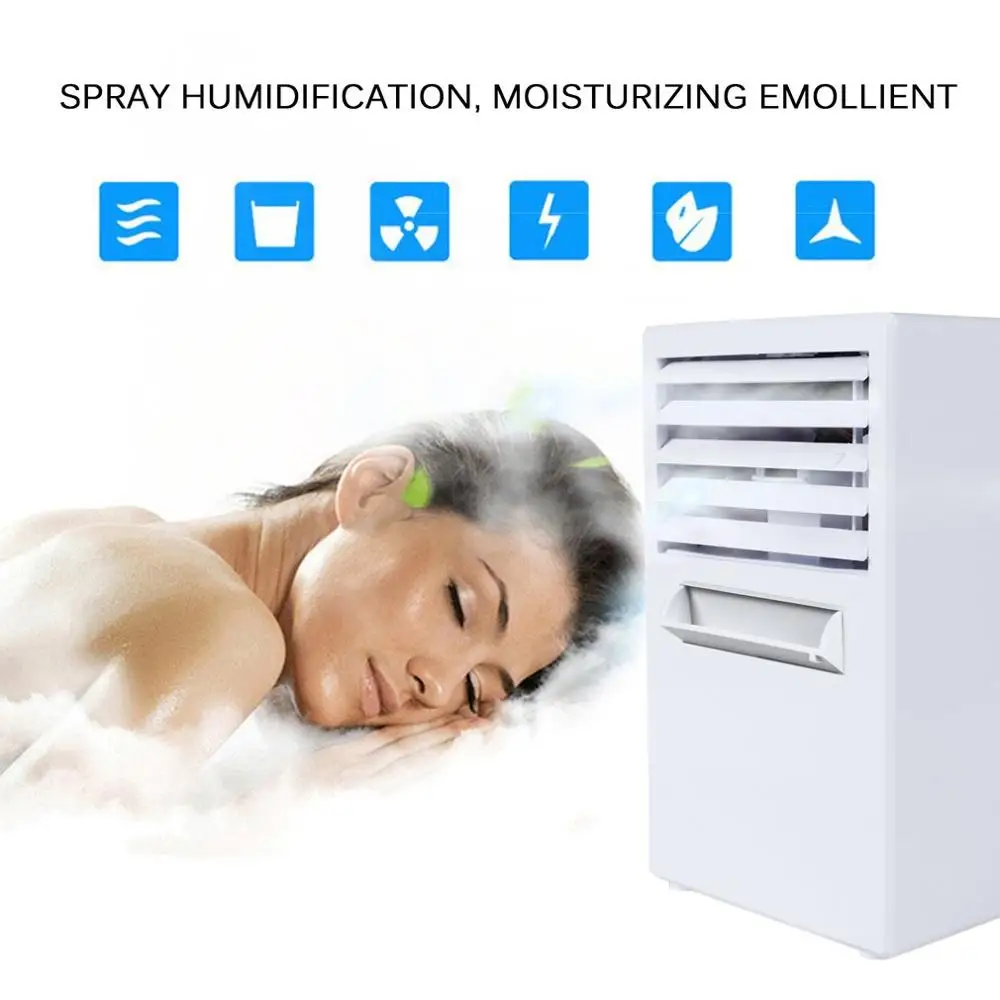 Practical Design Compact Size Personal Use Air Conditioner Air Cooler Home Office Desk Cooler Cooling Bladeless Fan