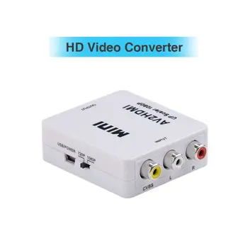 

Mini Composite cvbs AV to HDMI Video Converter Adapter HD 720p/1080p UP Scaler AV2HDMI for PS3 PS4 DVD STB to TV Projector