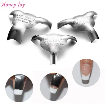 

Pro Nail Art 9 Size Easy French Trimmer Acrylic Gel Pink & White Cutter Q-French Triple Tips (Super-C) Smile Line Manicure Tool