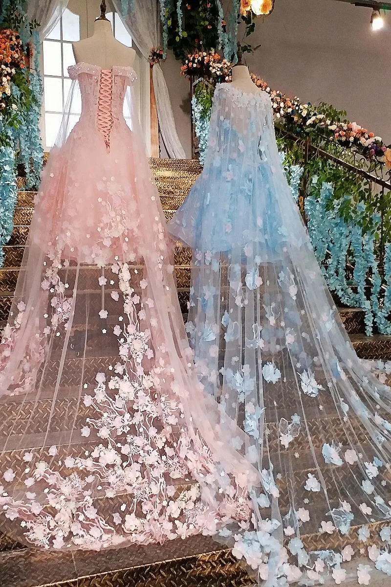 pink blue dress