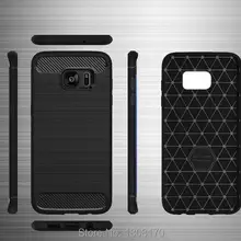 Углеродная волоконная щетка с протекторным рисунком для samsung Galaxy S7 S6 край J5 J7 OPPO R9 плюс мягкий ТПУ прочный ПК силиконовый ударопрочный чехол для 100 шт