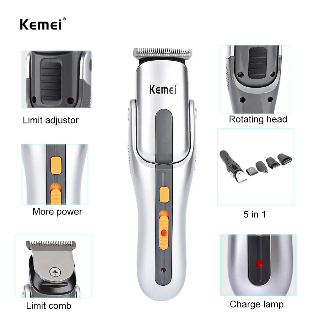 Kemei км 680A ЕС Plug Многофункциональный Перезаряжаемые электробритва бритва
