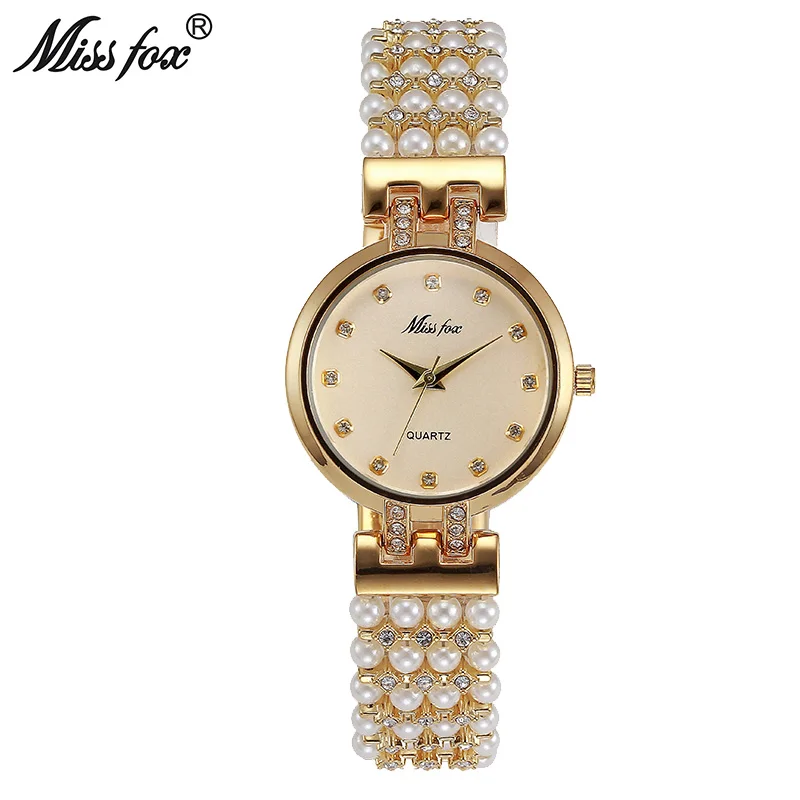 

Miss Fox Small Ladies Watch Fashion Brand Nature Pearl Band Steel Horloges Vrouwen Water Resistant Japan Movement Orologio Donna