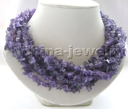 

Hot sell Noble- shipping>>>>18" 5row stone necklace Handcrafted Natural stone necklace free shipping