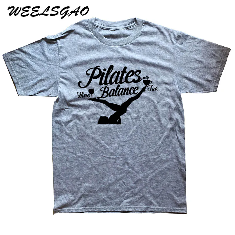 Мужские футболки рубашки для мальчиков баланс Пилатес Для мужчин футболки забавные топы, футболки на заказ Для мужчин s футболка одежда для тинейджеров - Цвет: gray