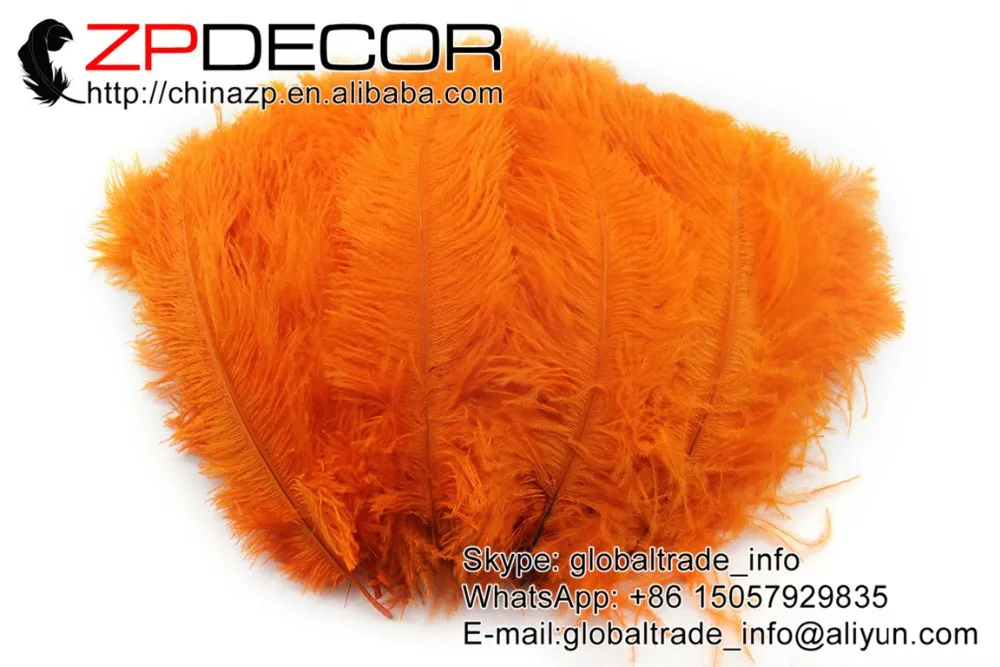 25-30cm orange dyed samll ostrich plume (1)