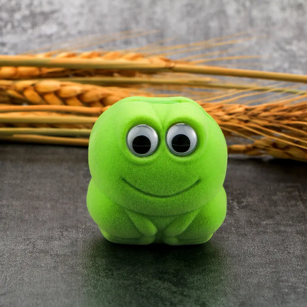 

Creative Design Mini Cartoon Frog Shaped Jewelry Box Container Wedding Ring Earring Box Jewelry Container Display