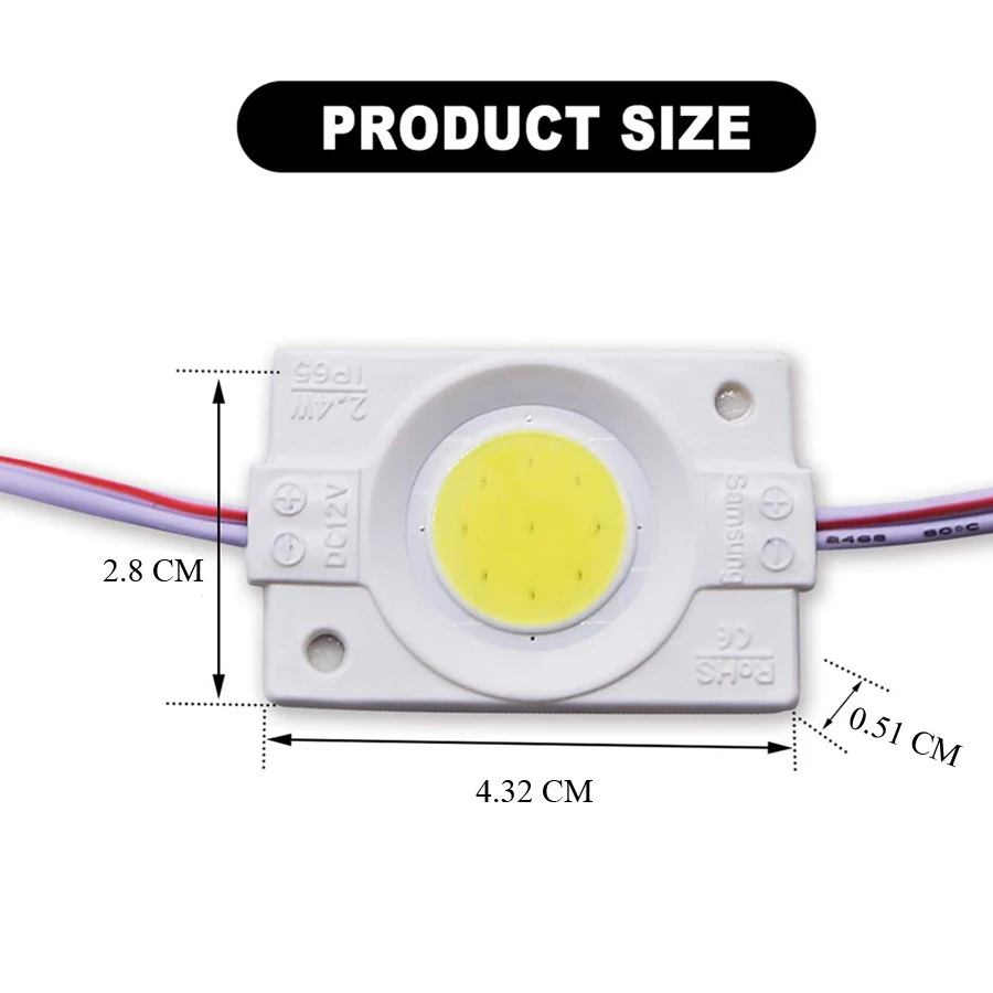 DIY светодиодный модуль круглая COB Светодиодная буква 10 шт./лот модуль света DC12V Водонепроницаемая реклама зеленый белый теплый белый синий желтый