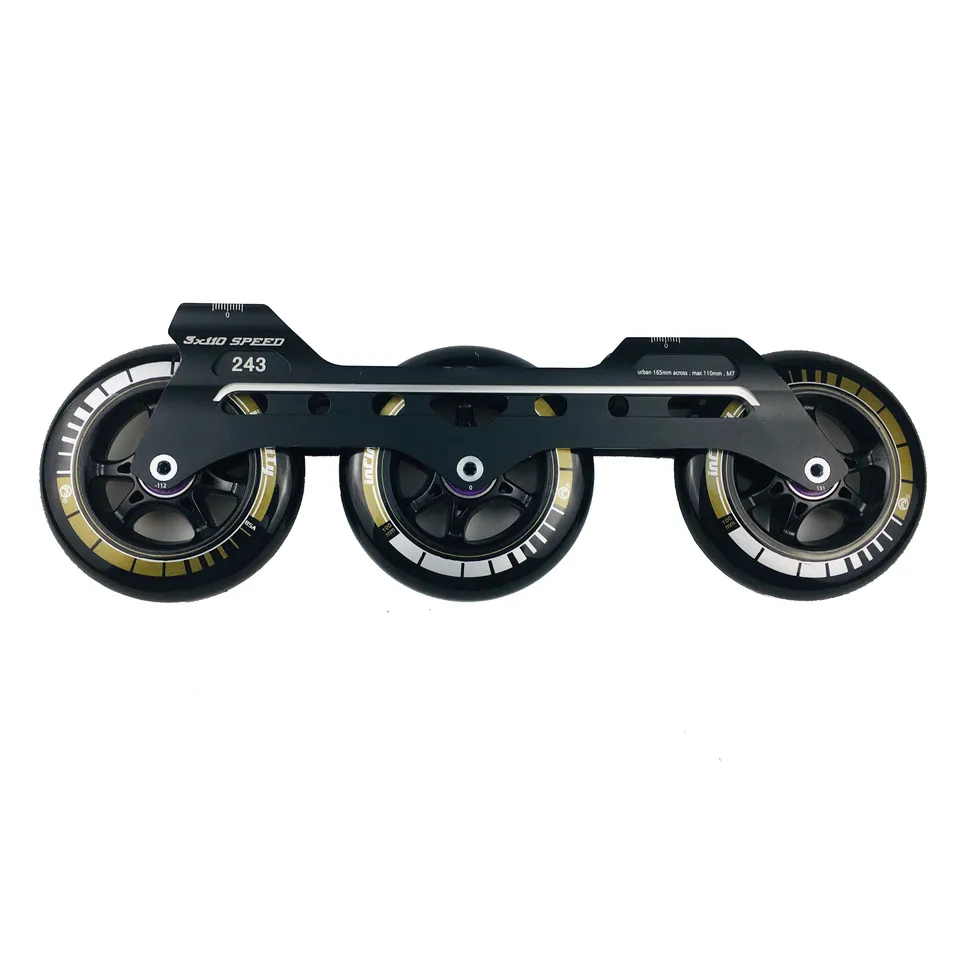 سرعة مضمنة تزلج 3*110 مللي متر إطارات 243 مللي متر مع 100 مللي متر أو 110 مللي متر Powerslide التزلج عجلات ل 165 مللي متر تصاعد المسافة Patines قاعدة
