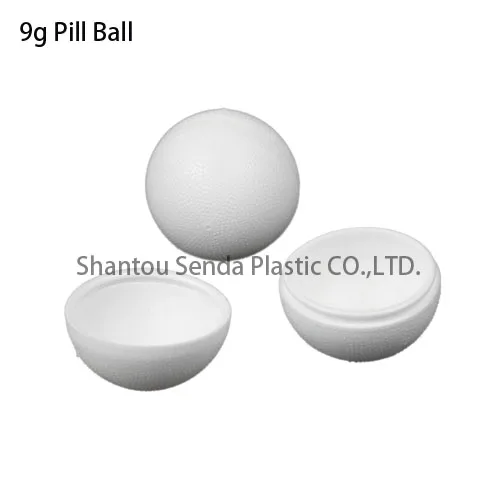 100PCS/LOT FREE SHIPPING Plastic ball 9g for packing health care product pill ball,empty 9g