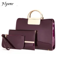 Flyone роскошный лакированный женский кожаный кошелёк и сумочка женская повседневная сумка-тоут женские ручные сумки женская сумка женская модная сумка через плечо