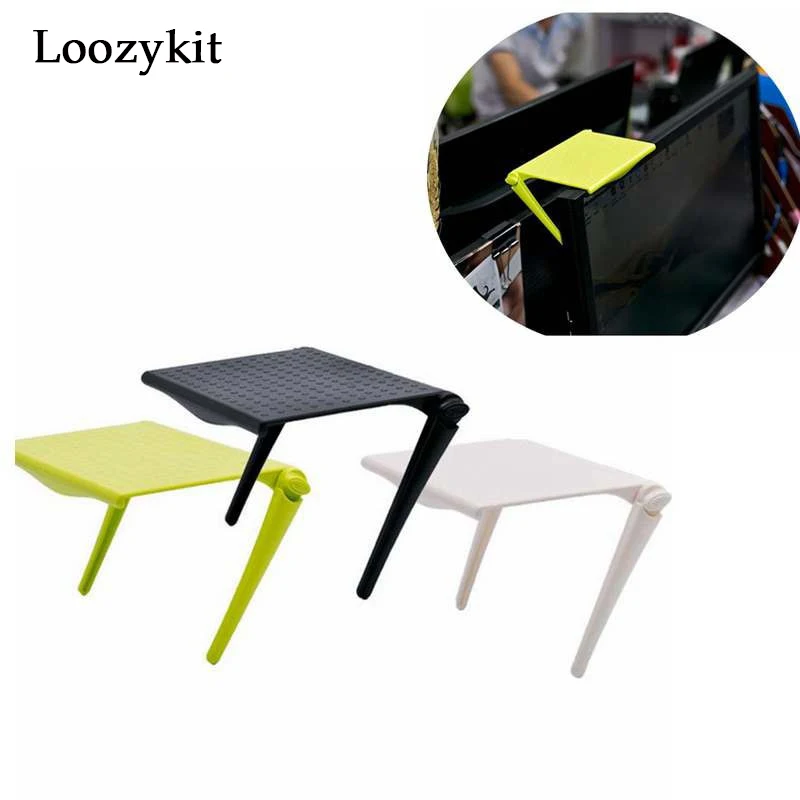 

Loozykit Office Storage Rack Clip Computer Screen Table Desk Accessories Organizer for Cosmetics Shelf Home Office Organizer 1PC