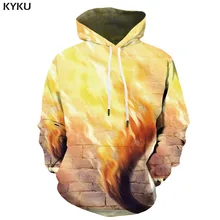 KYKU 3d Hoodies Flame Sweatshirts men Wall Sweatshirt Printed Fire Hoodie Print War Hooded Casual Harajuku Hoody Anime Unisex