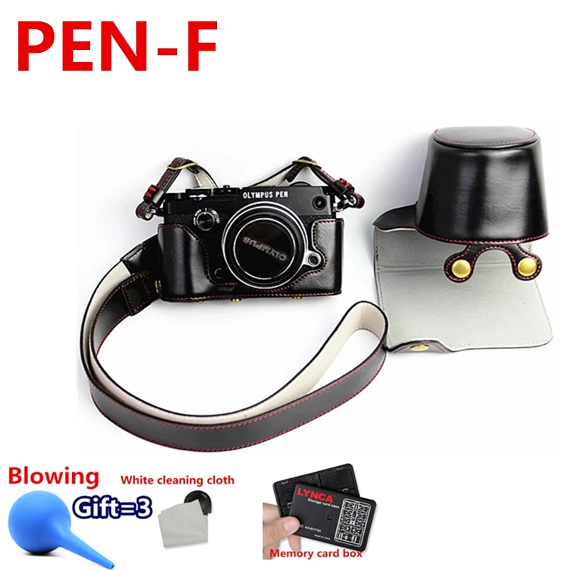 Highgrade Retro Vintage Pu Leather Camera Case Bag For Olympus Penf