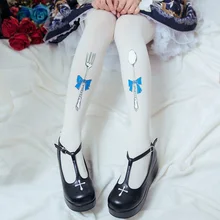 Платье принцессы в стиле Лолиты в японском стиле Харадзюку на восстановление древних способов Алиса серии ножей и forksprinting pantyhoseLKW64