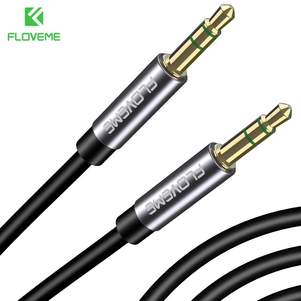 

FLOVEME 3.5mm Jack Audio Cable Gold Plated Male to Male Audio Aux Cable For Car Mobile Phone Speaker 1m Headphone Extension Cabo