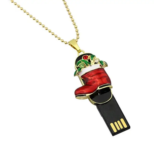 Christmas Gift USB Flash Drive 4GB 8GB 16GB 32GB Santa Claus/house/tree