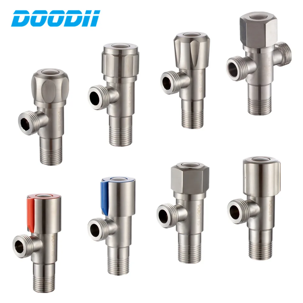 

Home Stainless steel Triangle Valve Water Control Valve Bathroom Tap Water Valve 1/2*1/2 SUS 304 Angle valves for Toilet Sink