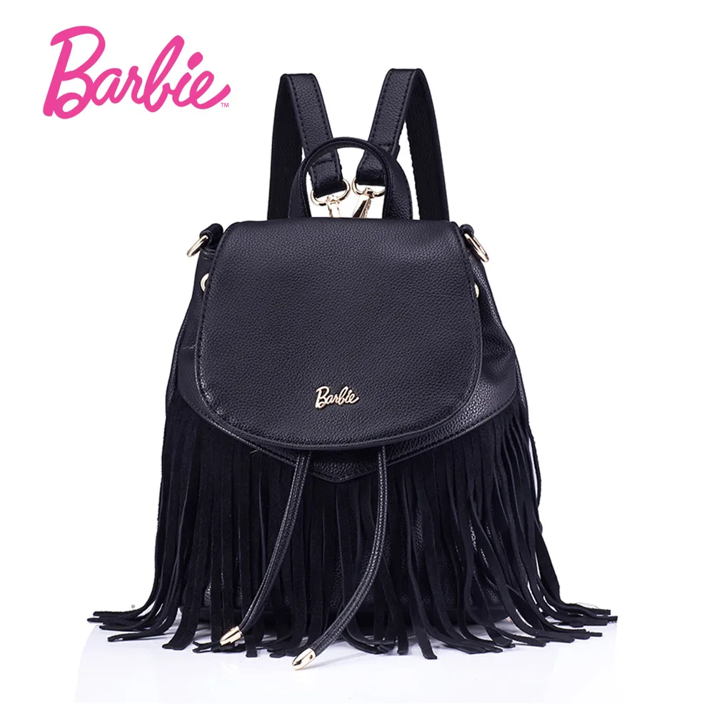 2017 Barbie Women Bags New Summer tassel girls backpack Bags Small Fashion bag Trend Brief Shoulder