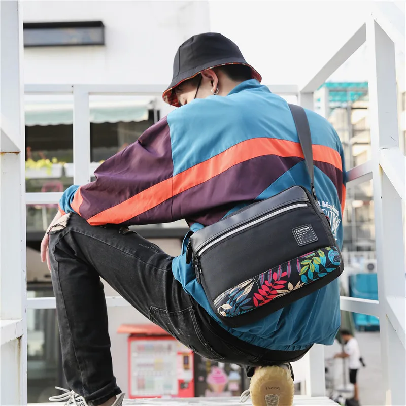 

Tidog Korean version casual men's bag printing shoulder bag