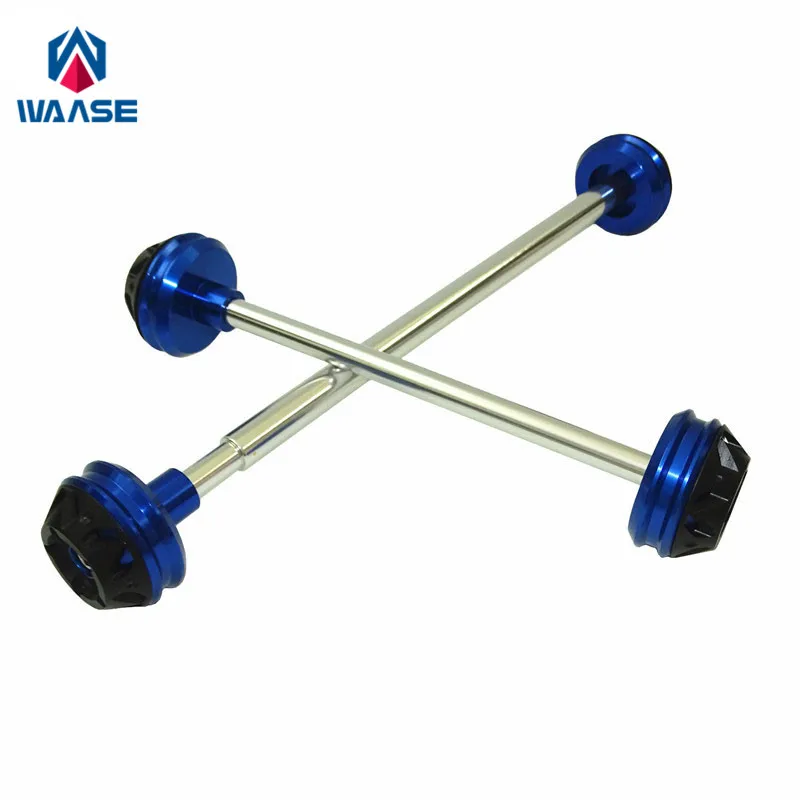 

waase For Suzuki GSR750 GSX-S750 GSXS750 2012 2013 2014 2015 2016 Front & Rear Wheel Fork Axle Sliders Cap Crash Protector