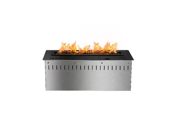 

18 inch Stainless steel Long Remote control black smart ventless electric fireplaces