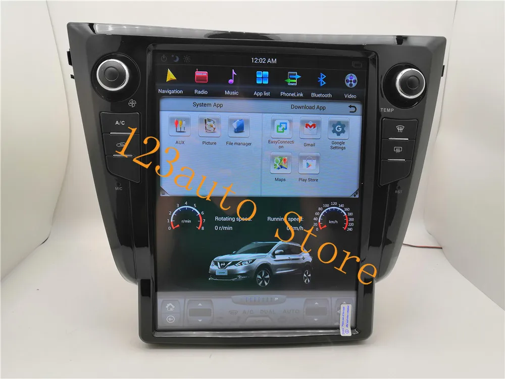 12,1 ''PX6 Tesla Стиль Android 8,1 автомобиля DVD gps плеер навигации для NISSAN X-TRAIL Qashqai 2013