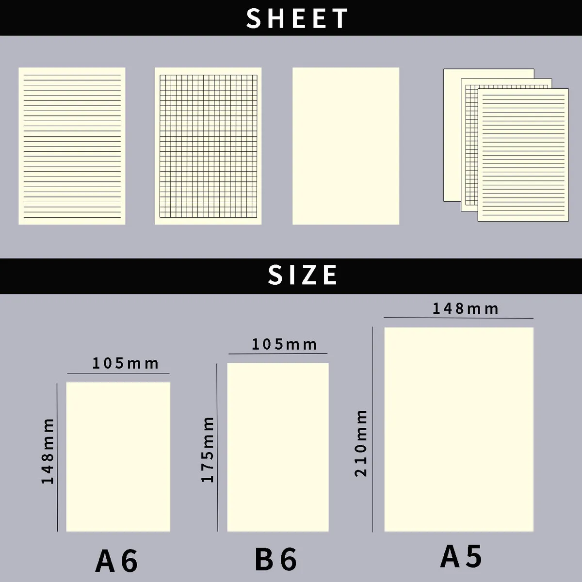 100g Paper Notebook Blank Basic Bullet Journal 88 Sheets 100g Paper Notebook Blank Basic Bullet Journal 88 Sheets