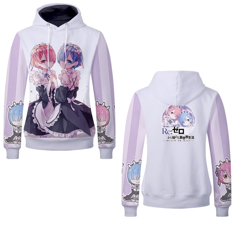 2019 Anime 3D Men Hoodies Sweatshirt Cute Anime AUTO Hoodie Gaming Live in Different world Printed Hoodie for Kids Boys Fans
