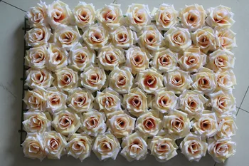 

SPR EMS Free Shipping rose flower wall champagne hot sale valentine's day wedding backdrop wall arrangement flowers decoration