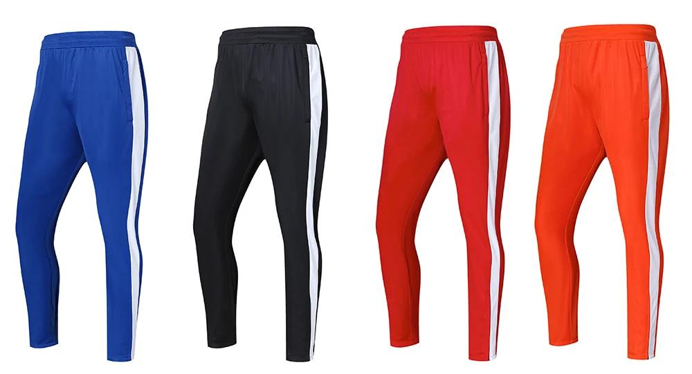 Us 15 79 19 Off New Men Running Pants Exercise Fleece Zipper Children Fitness Soccer Training Pants Sport Pants Jogging Gym Cycling Trousers In